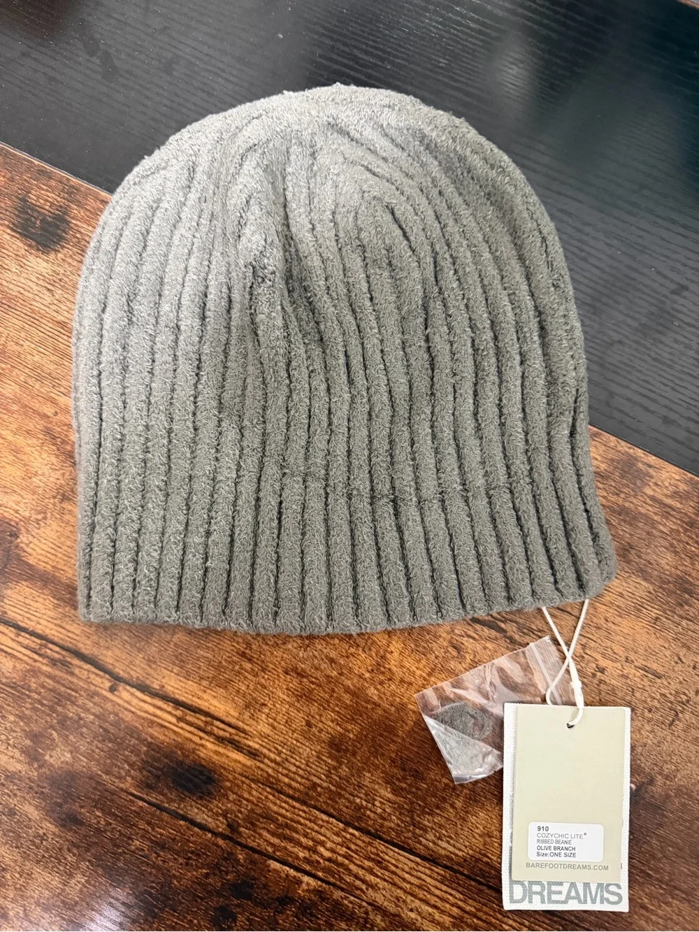 Barefoot Dreams Cozychic lite Ribbed Knit Beanie - in Olive branch